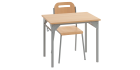 Vienvietīgs skolēnu galds ar krēslu neregulējams AJE1